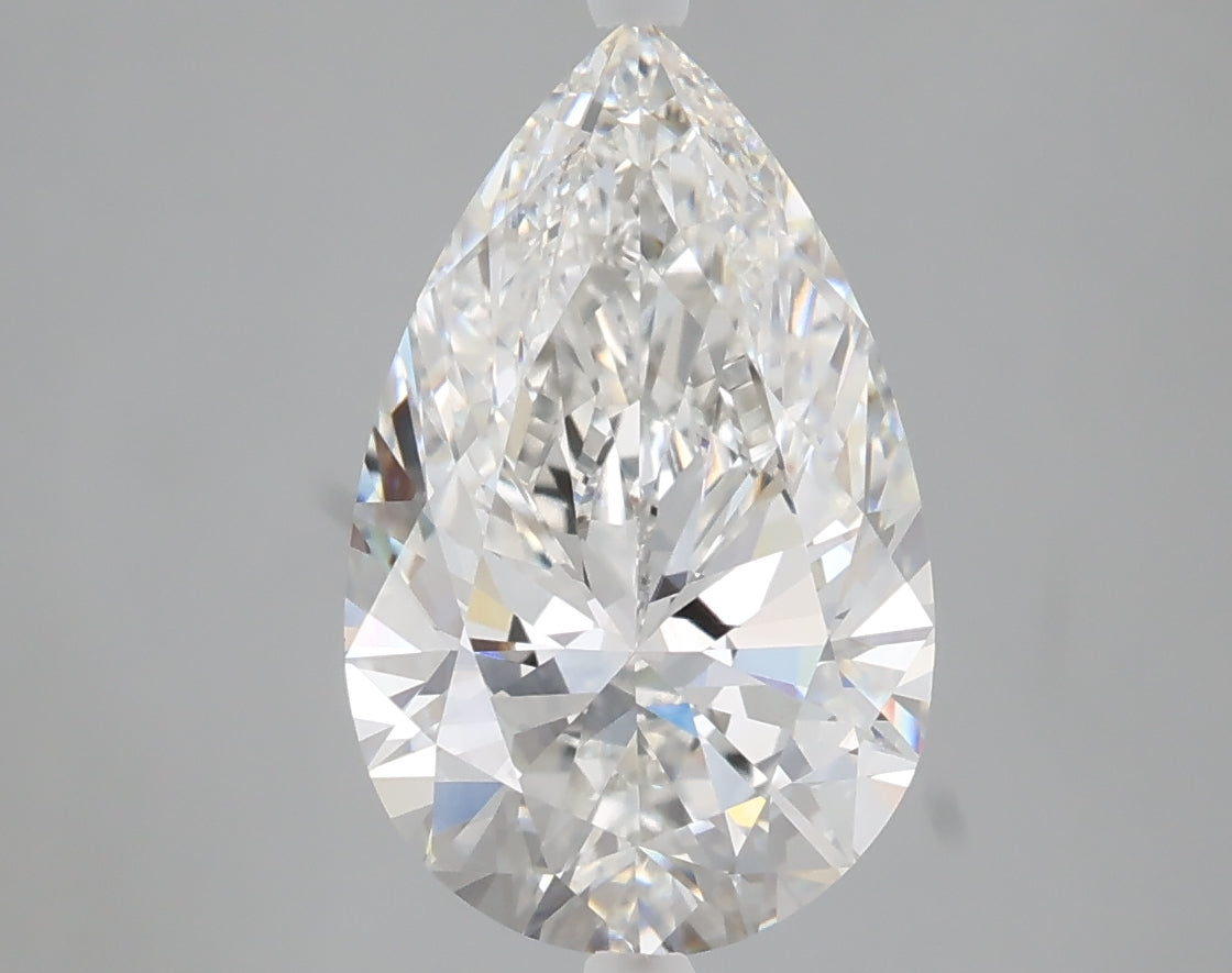 3.09 carat pear lab grown diamond E color VVS2 clarity