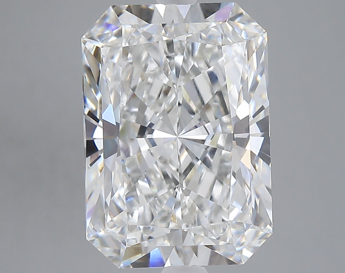 6.06 carat radiant lab grown diamond F color VVS2 clarity