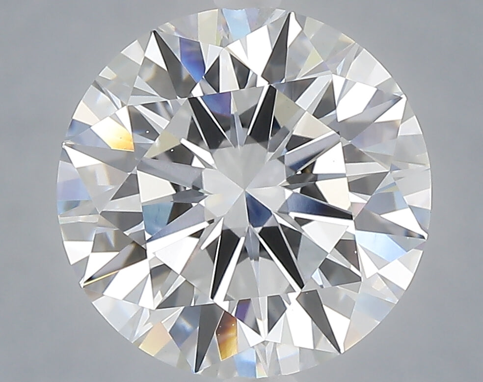 5.02 carat round lab grown diamond E color VVS2 clarity