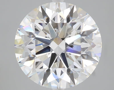 4.30 carat round lab grown diamond F color VVS2 clarity