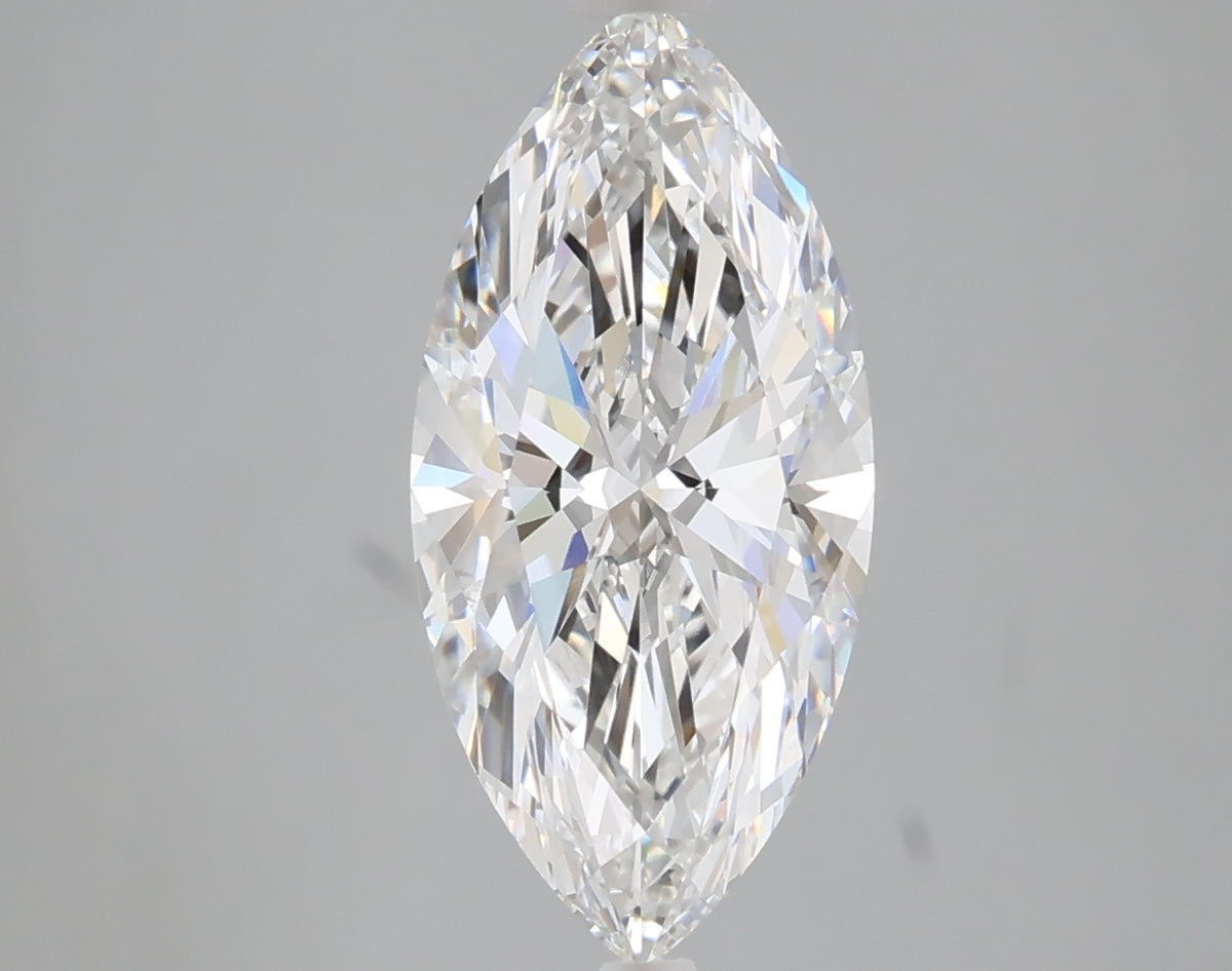 2.57 carat marquise lab grown diamond E color VVS2 clarity