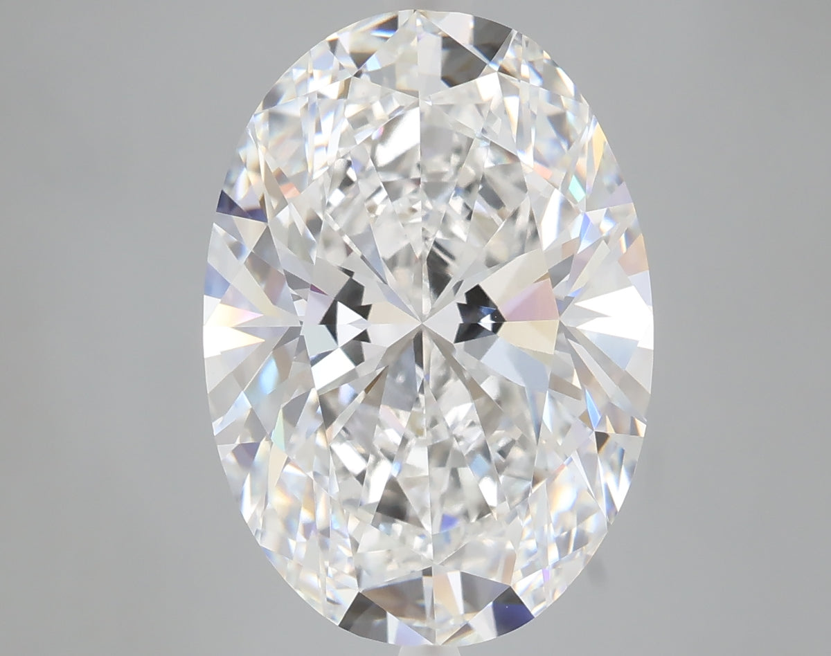 8.04 carat oval lab grown diamond E color VVS2 clarity