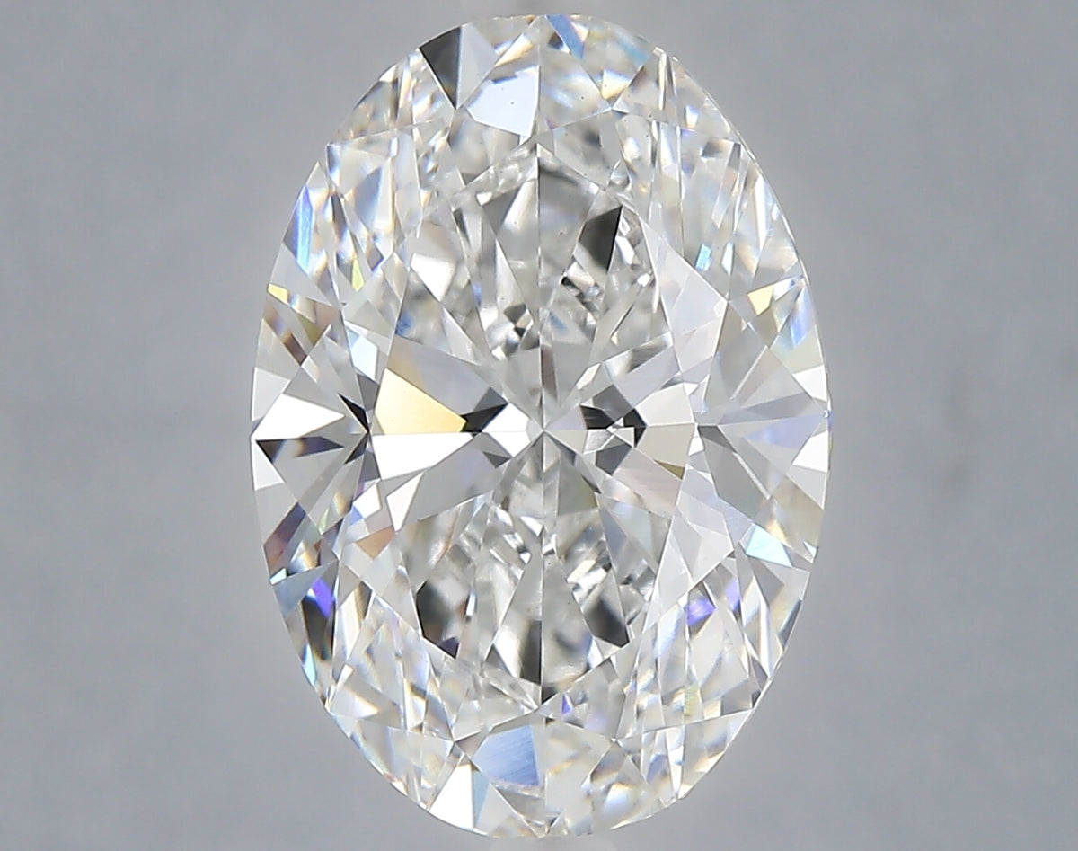6.04 carat oval lab grown diamond F color VS1 clarity
