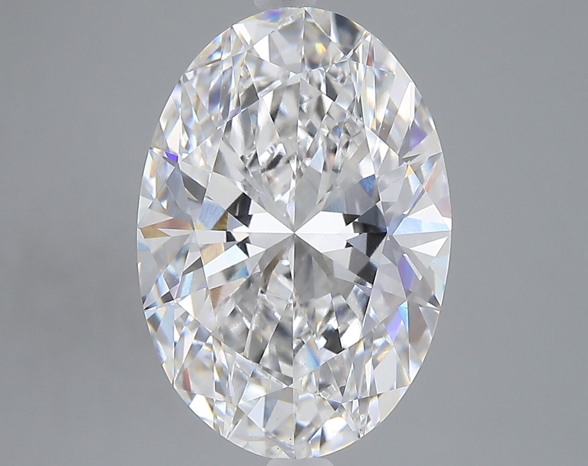 6.04 carat oval lab grown diamond E color VVS2 clarity