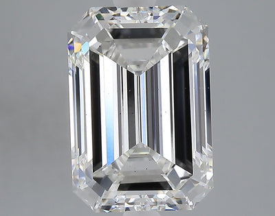 5.45 carat emerald lab grown diamond E color VS2 clarity