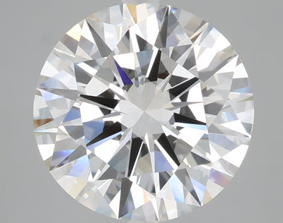 5.00 carat round lab grown diamond F color VVS2 clarity