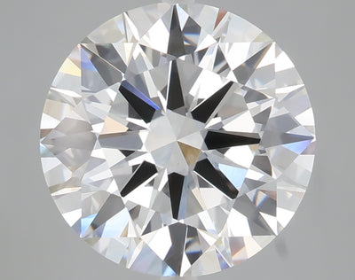 5.08 carat round lab grown diamond F color VVS2 clarity