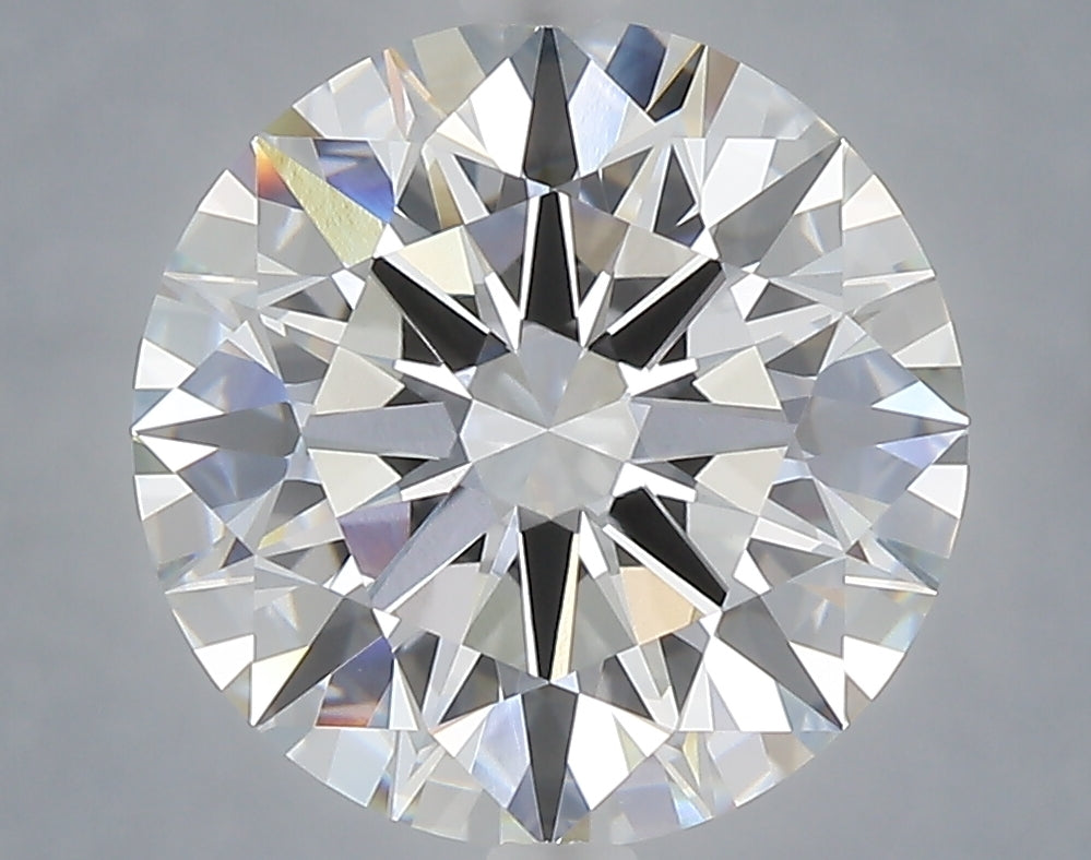 5.02 carat round lab grown diamond F color VVS2 clarity