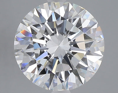 4.22 carat round lab grown diamond E color VVS2 clarity
