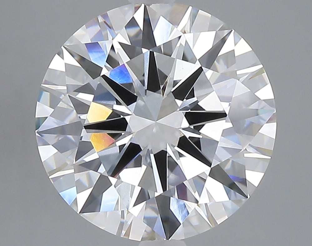 5.01 carat round lab grown diamond F color VVS2 clarity