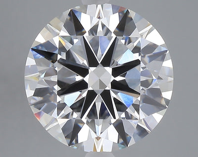 6.86 carat round lab grown diamond F color VVS2 clarity