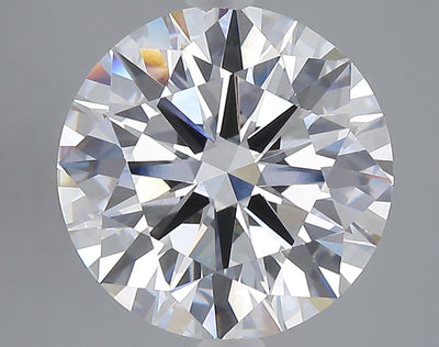 5.03 carat round lab grown diamond E color VVS2 clarity