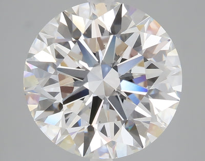 5.03 carat round lab grown diamond E color VS1 clarity