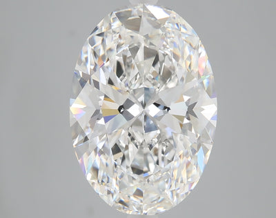 6.08 carat oval lab grown diamond F color VVS2 clarity