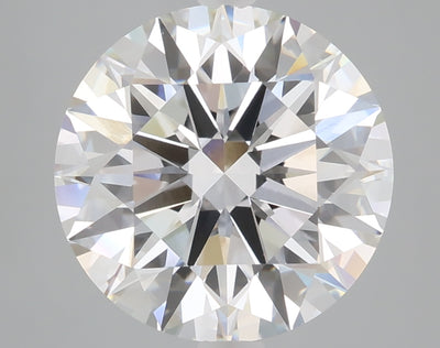 5.08 carat round lab grown diamond F color VVS2 clarity