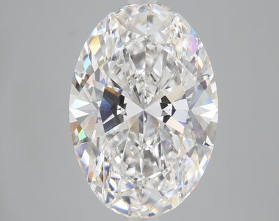 6.03 carat oval lab grown diamond F color VVS2 clarity