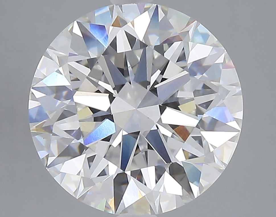 5.01 carat round lab grown diamond F color VVS2 clarity
