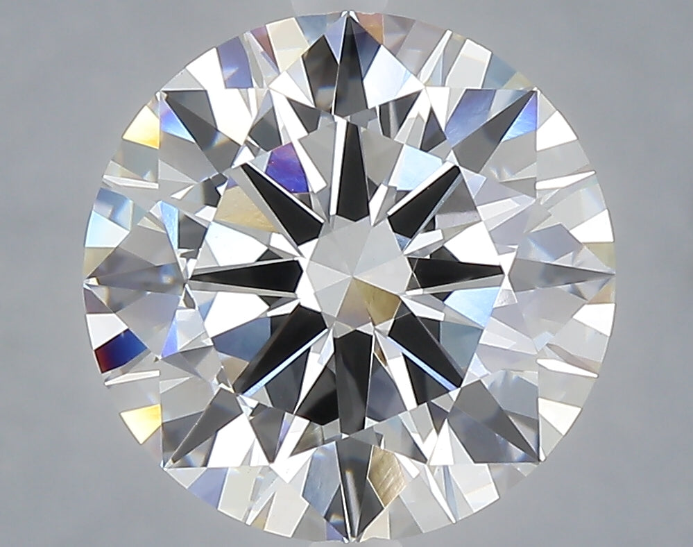 5.02 carat round lab grown diamond F color VVS2 clarity