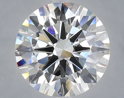 5.02 carat round lab grown diamond F color VVS2 clarity