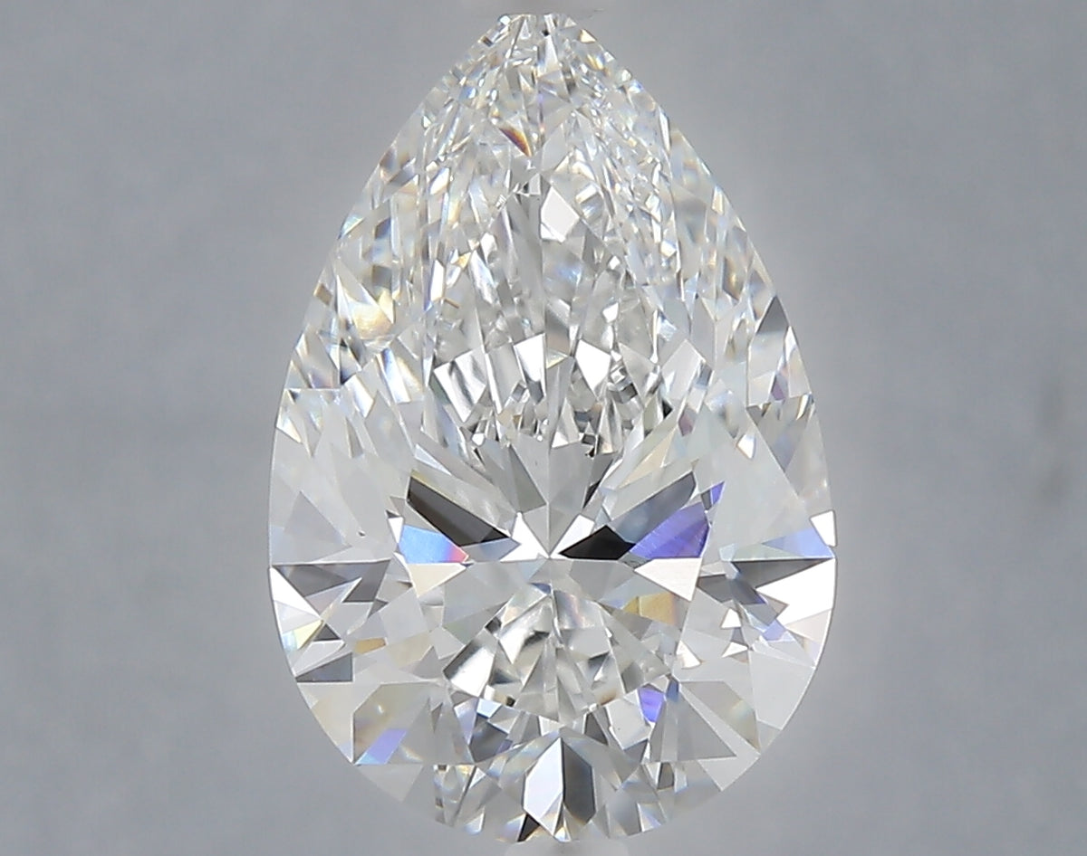 4.05 carat pear lab grown diamond E color VVS2 clarity