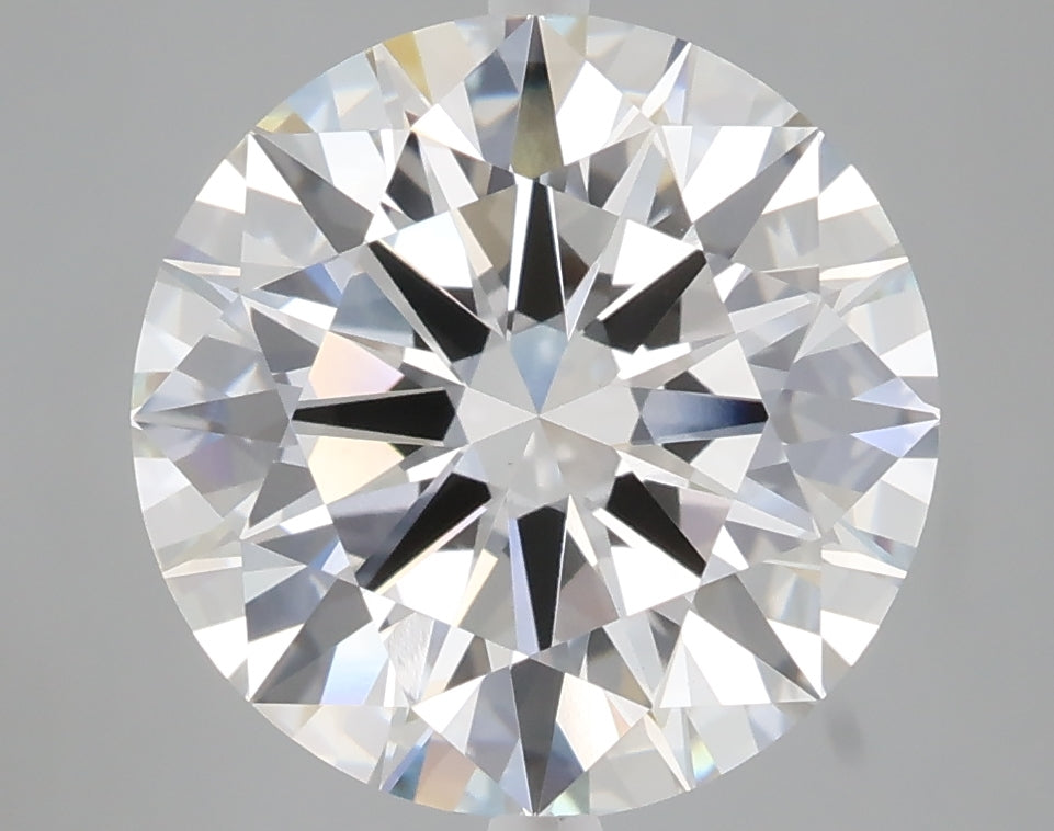 5.08 carat round lab grown diamond F color VVS2 clarity
