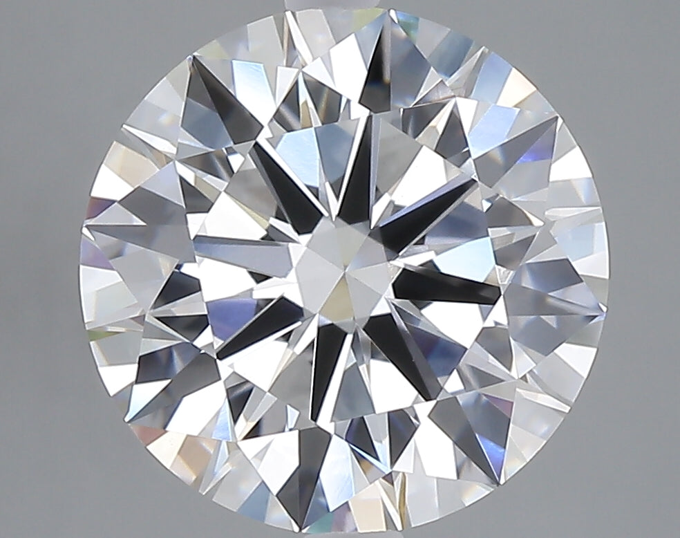 5.01 carat round lab grown diamond E color VVS2 clarity