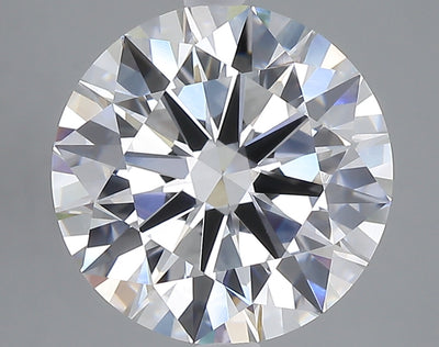 5.01 carat round lab grown diamond E color VVS2 clarity
