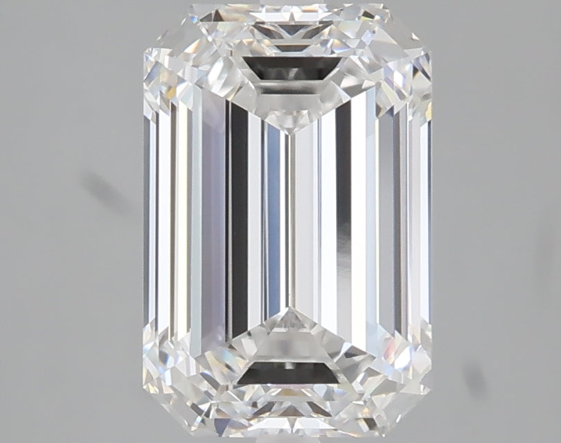 2.59 carat emerald lab grown diamond D color VVS2 clarity
