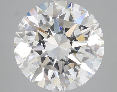 5.04 carat round lab grown diamond F color VVS2 clarity