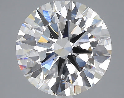 5.06 carat round lab grown diamond F color VVS2 clarity
