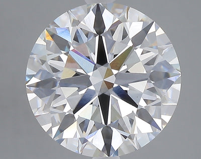 5.05 carat round lab grown diamond E color VS1 clarity
