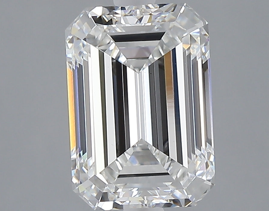 3.03 carat emerald lab grown diamond E color VS1 clarity