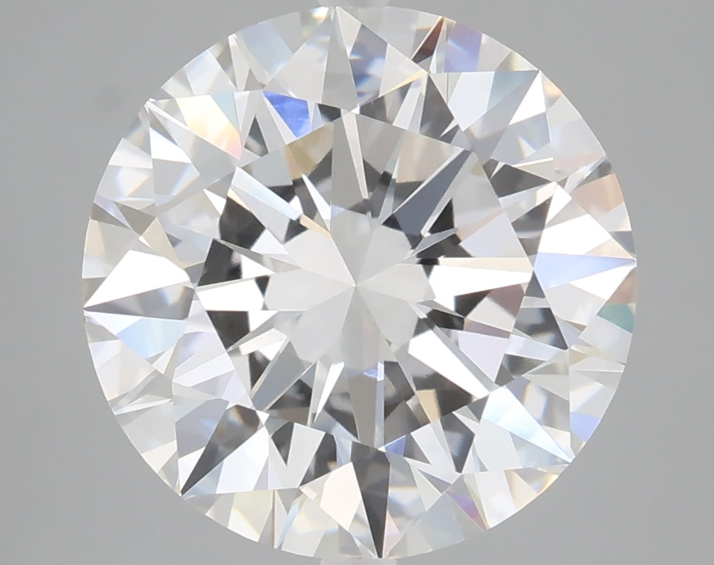 5.22 carat round lab grown diamond F color VVS2 clarity