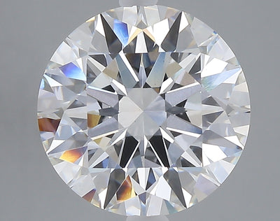 5.04 carat round lab grown diamond E color VVS2 clarity