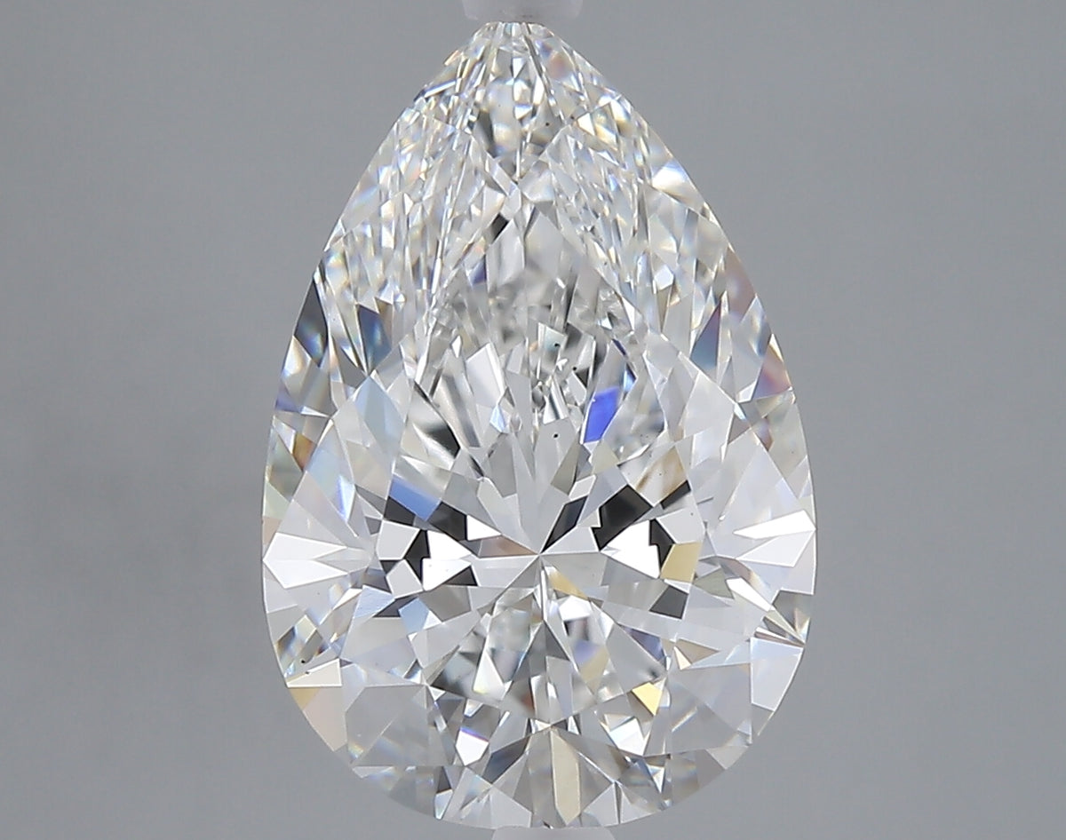 5.06 carat pear lab grown diamond E color VS1 clarity