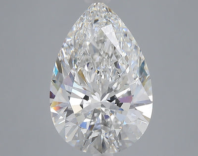5.01 carat pear lab grown diamond F color VVS2 clarity