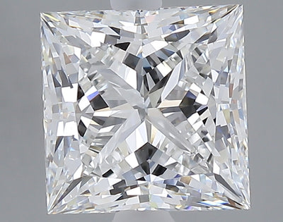 3.26 carat princess lab grown diamond E color VVS2 clarity