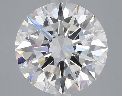 5.01 carat round lab grown diamond F color VVS2 clarity