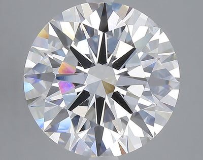 5.03 carat round lab grown diamond E color VVS2 clarity