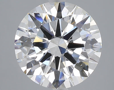 5.03 carat round lab grown diamond E color VVS2 clarity
