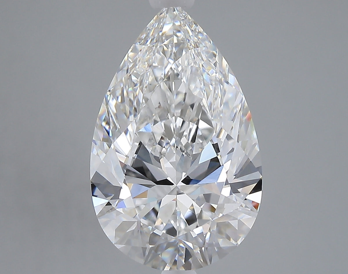 5.06 carat pear lab grown diamond E color VVS2 clarity