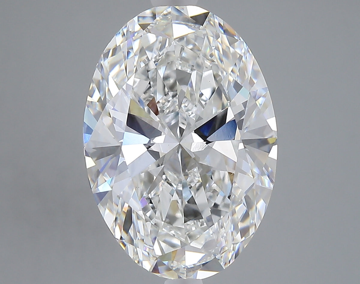 6.05 carat oval lab grown diamond F color VVS2 clarity