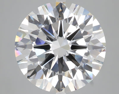 6.57 carat round lab grown diamond F color VS1 clarity