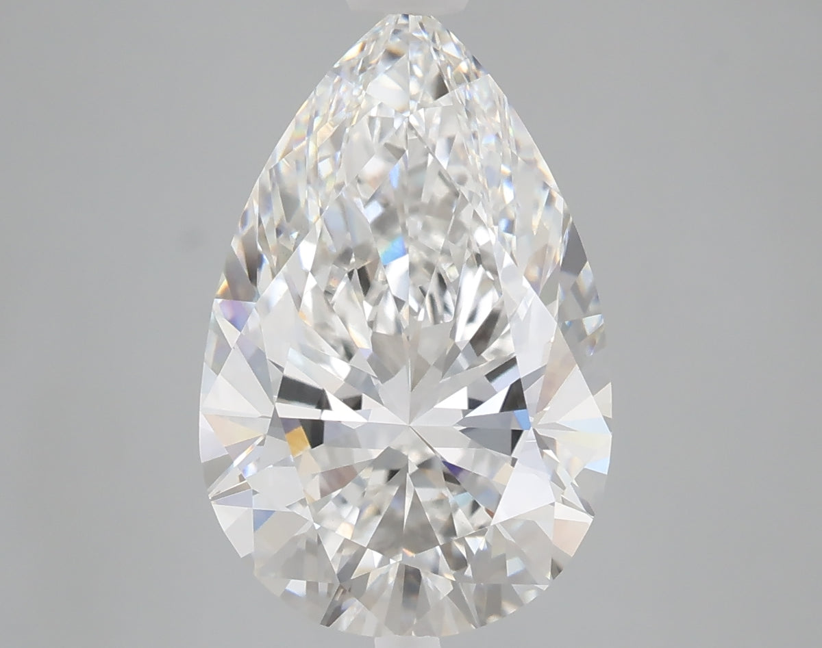 5.09 carat pear lab grown diamond F color VS1 clarity