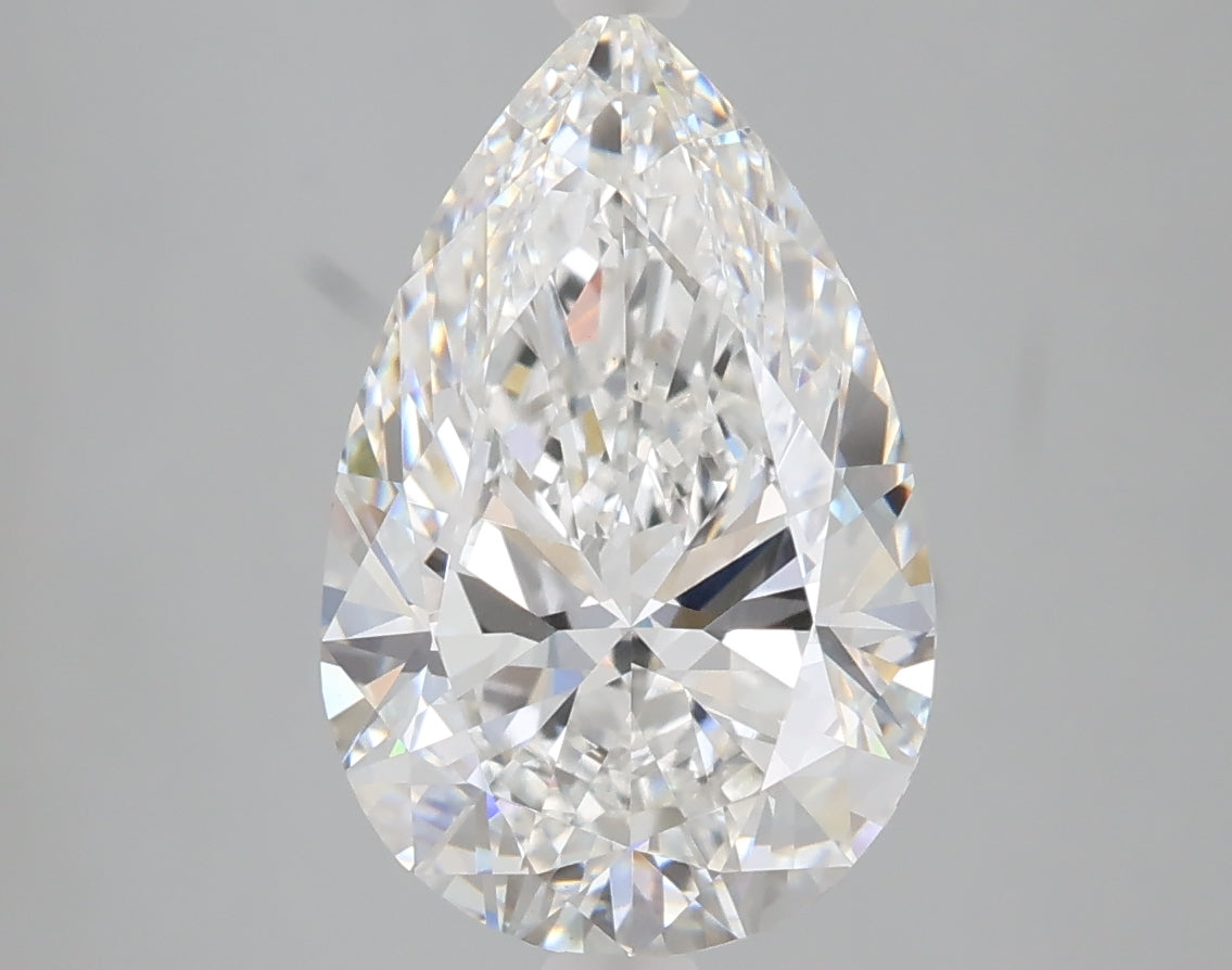 3.57 carat pear lab grown diamond E color VS1 clarity