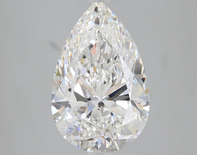 3.57 carat pear lab grown diamond E color VS1 clarity