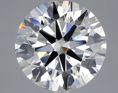 5.00 carat round lab grown diamond E color VVS2 clarity