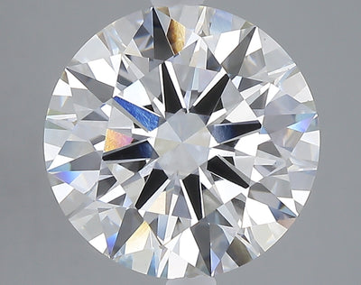 5.06 carat round lab grown diamond E color VVS2 clarity
