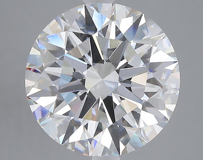 5.03 carat round lab grown diamond E color VS1 clarity