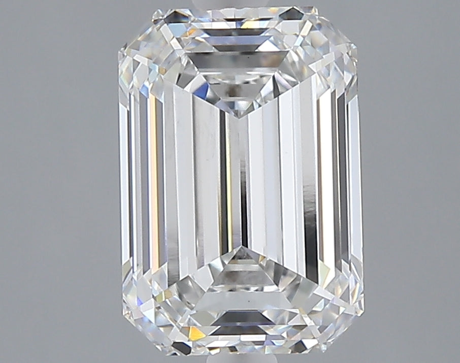 3.08 carat emerald lab grown diamond E color VVS2 clarity